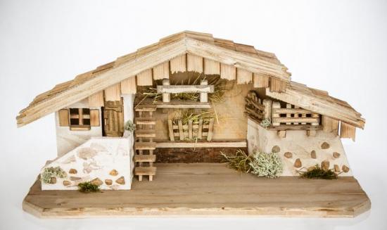 Weihnachtskrippe (W3) Krippenstall groß